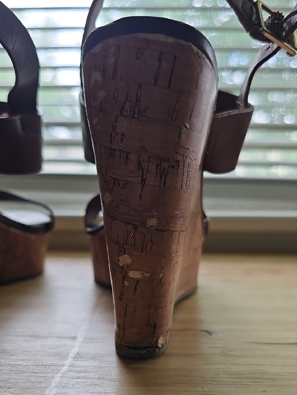 Madden Girl Brown Double-Strap Ankle Buckle Sandals - Picture 4 of 6